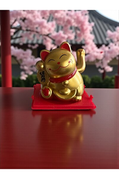 Bukiro Güneş enerjili sallanan servet kedi heykelcik Maneki Neko şans kedisi