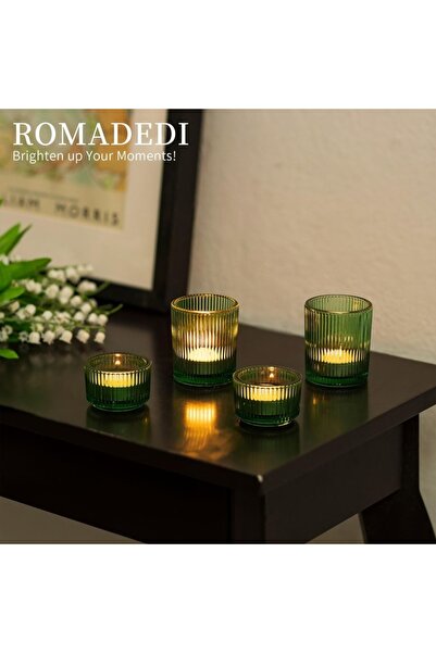 Romadedi Set of 24 tealight candle holders, Romadedi, thick transparent glass, event decor