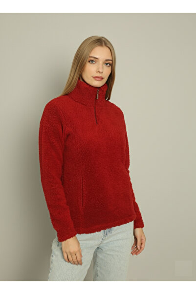 embody Women's Polar Women's Sweatshirt with zip and pockets red 9002