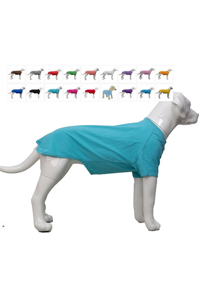 OEM Haină pentru câini Lovelonglong, mărimea XL, simplă, bumbac, turcoaz