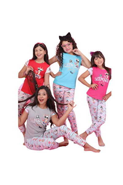 Generic Girls' short-sleeved cotton pajamas - PJ 412