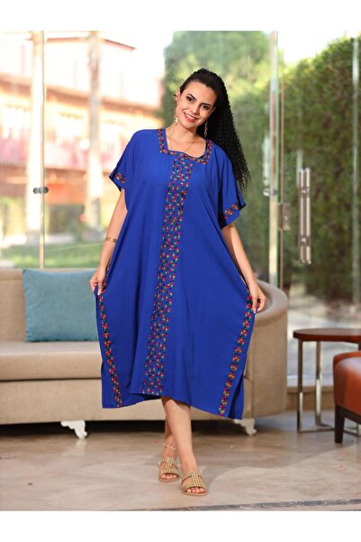 AFandina Butterfly jalabiya with elegant colorful embroidery, free size er-0110