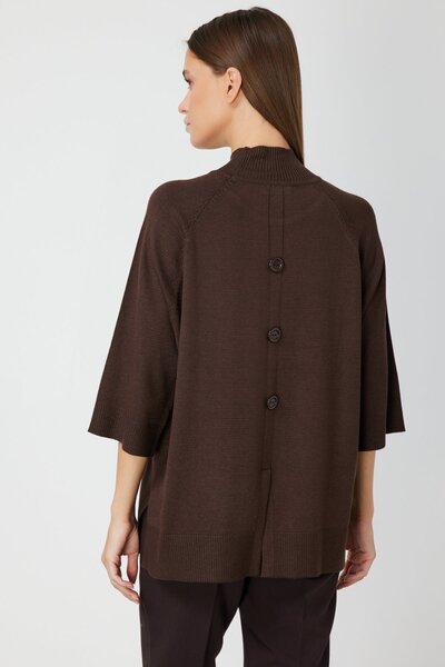 ON Buttoned Back Three-Quarter Sleeve Sweater