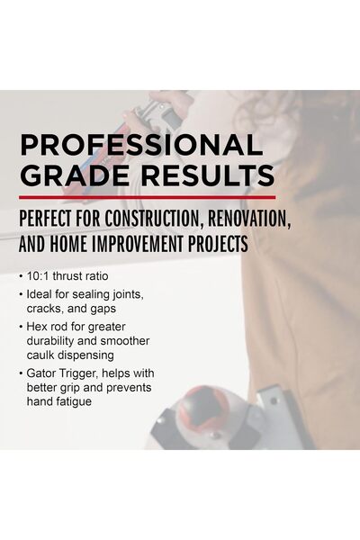 Newborn 930-GTD Gator Drip-Free Caulk Gun, 10 oz (1/10 gal), 10:1