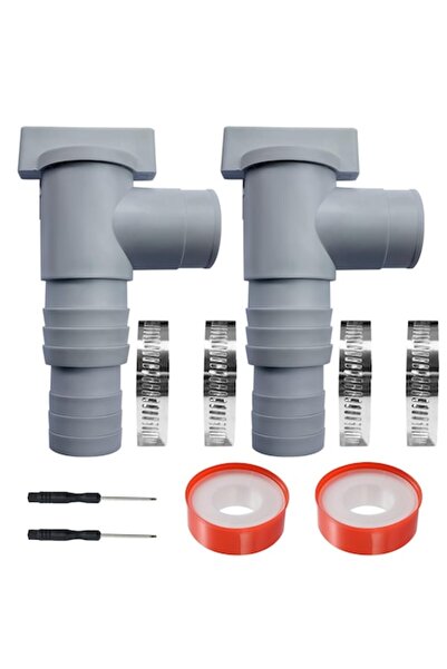 Shunfaji Valvă de piscină cu racord furtun 32/38 mm, control debit apă, set c...