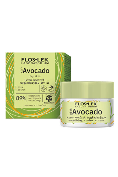 Floslek كريم مريح برائحة الأفوكادو الغنية مع واقي من الشمس 50 مل