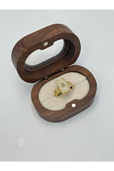 MyladyAccessoriess خاتم بتفاصيل من الزركون والسلسلة (مطلي بالنحاس)