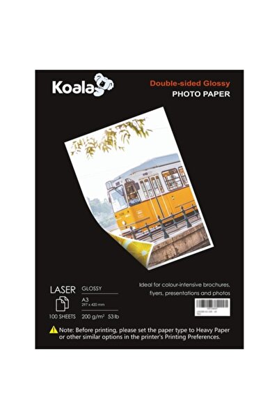 Koala Hârtie foto, lucioasă față-verso, laser, A3, 200 g, 100 de coli,