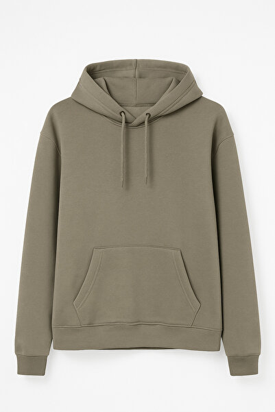 MARKATEM μπλούζα με κουκούλα και τσέπη καγκουρό, βαμβακερή χτενισμένη σε 3 σκέλη