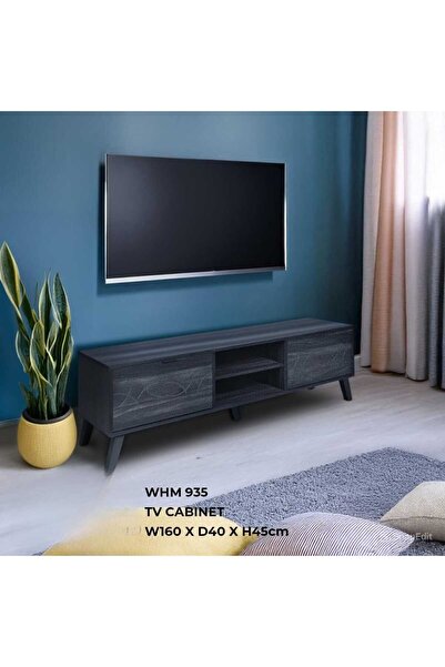 NZONE STORE طاولة تلفزيون خشبية أنيقة مع لمسة فخامه 160 سم