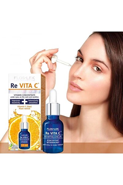 Floslek Vitamin C & Retinol Round Eye Serum for Freshness & Elimination of Dark Mounds & Wrinkles -