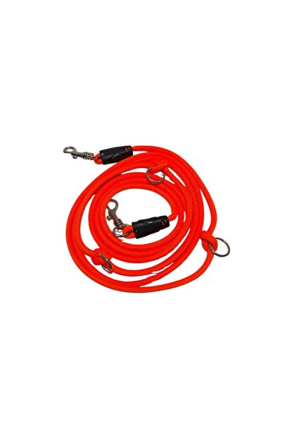 moonparacord Dog Walking Leash Hands-Free Dog Hands Free 8 mm Neon Orange