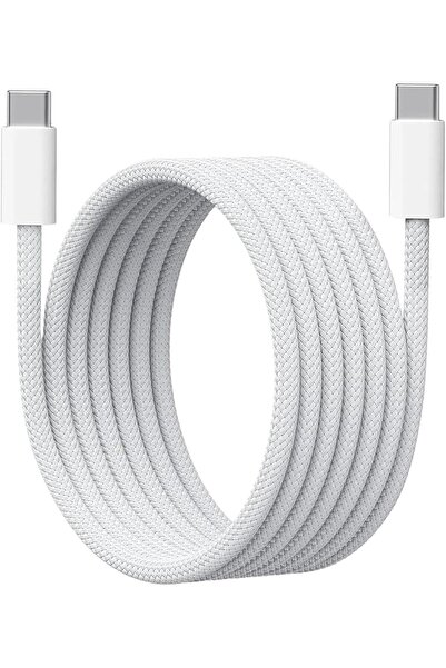 ABK POINT كابل ABKPOINT USB Type-C بطول 2 متر - شحن سريع PD مضفر من النايلون ...