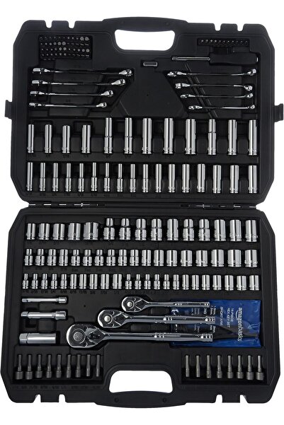 Amazon basics 201-Piece Mechanical Socket Set with Case