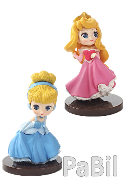 PaBil Q Posket Disney Prensesleri Figür Oyuncak Set 2'li - Aurora Ve Cindrell...