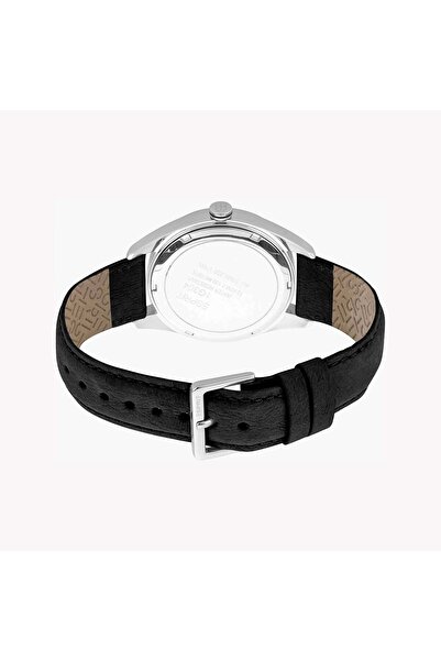 Esprit Men's Black Faux Leather Watch, Stainless Steel | Es1g202m0015