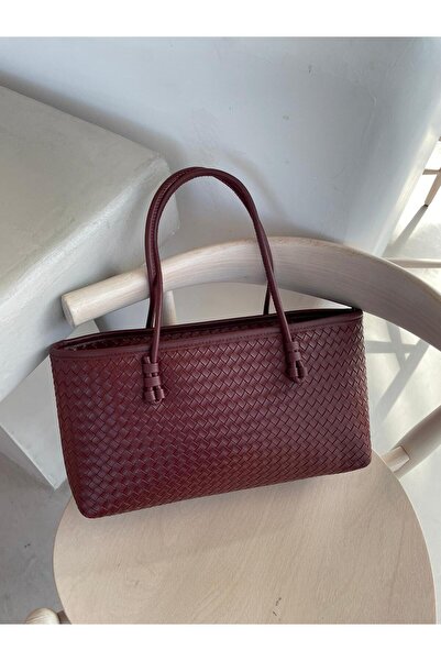 Senza Vedere Pita Baguette Bag with Knitted Detail