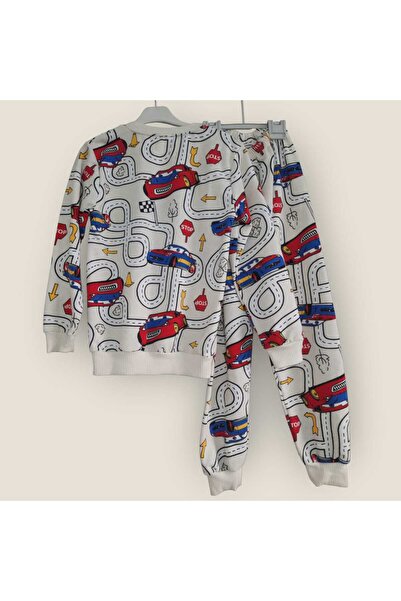 EYNA SHOPPİNG RENKLİ ARABALI,YARIŞ PİSTLİ İKİ İPLİK 2'Lİ TAKIM