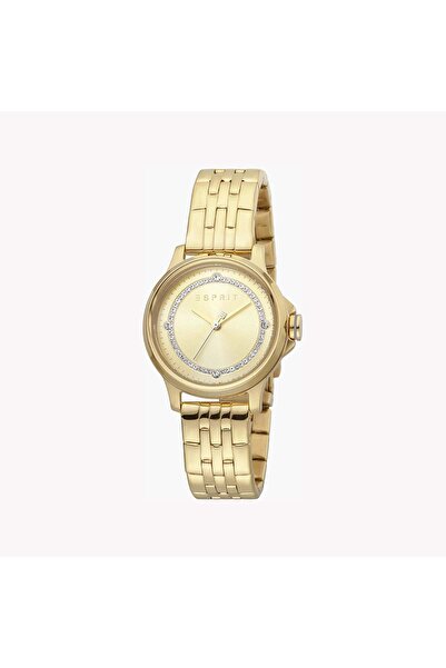 Esprit Women's Gold Stainless Steel Watch, Champagne Dial | Es1l184m0045