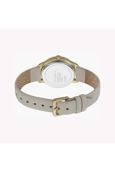 Esprit Women's Beige Leather Watch, Silver Dial | Es1l208m0035