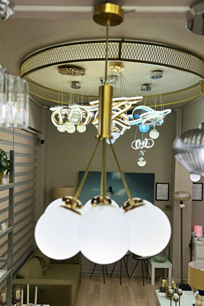 MINIMAL ETICARET VE BILGI TEKNOLOJILERI Zeppelin Cloud Golden 7'li Beyaz Cam ...