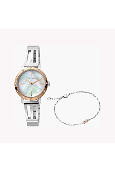 Esprit Women's Silver Stainless Steel Watch, White Dial | Es1l208m0025