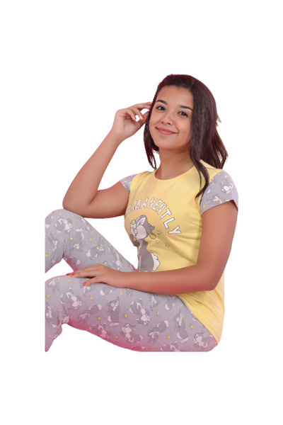 Generic Girls' short-sleeved cotton pajamas - PJ 415