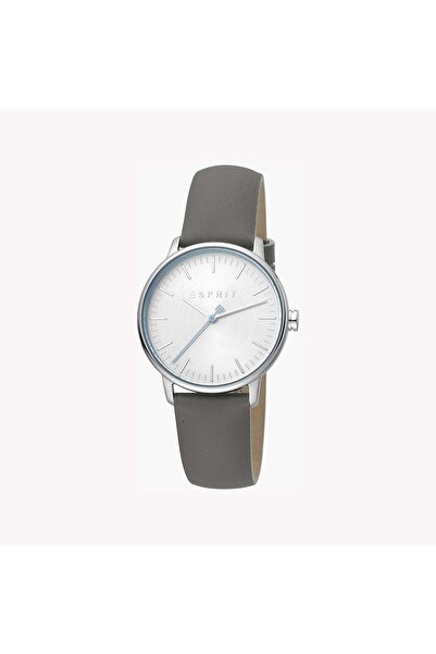 Esprit Women's Grey Leather Watch, Silver Dial | ES1L154L0025