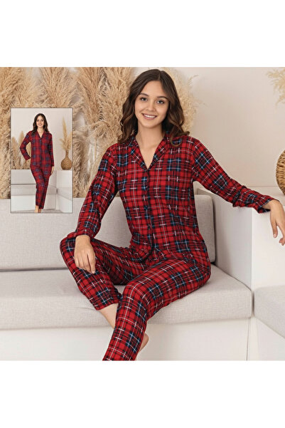 Moon Line Ekose Desenli Pijama Takımı