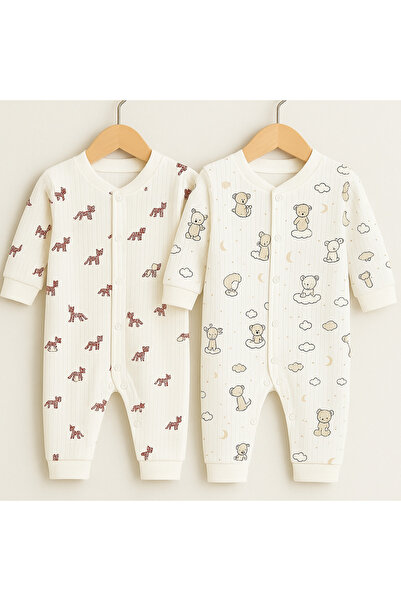 greenmoss 100% Cotton 2-Piece Baby Rompers