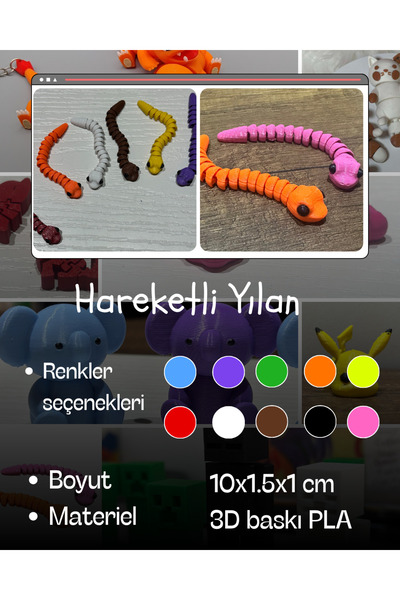 Mintigur Hareketli Yılan stres alıcı