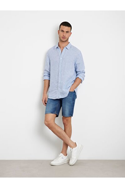 Guess Düşük Bel jean Bermuda Şort M4GD03D5AZ1