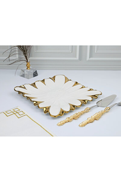 ROY KING Royking FLORA GOLD KARE SUNUM TABAK 28*28 CM SLN002