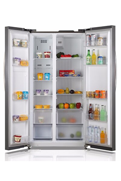 Midea 690L Gross Side By Side 2 Door Refrigerator HC689WENS | Frost Free Fridge Freezer