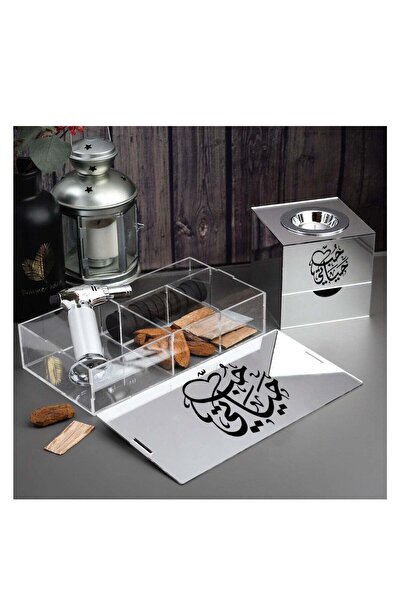 Story of candle مبخرة مع صندوق لحفظ البخور وللتخزين ,بعبارة "حب حياتي" مع عود...