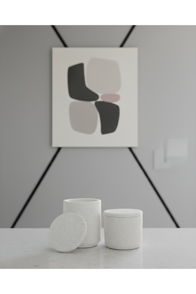 misefhome Double Decorative Jewelry Accessory Box with White Raw Lid