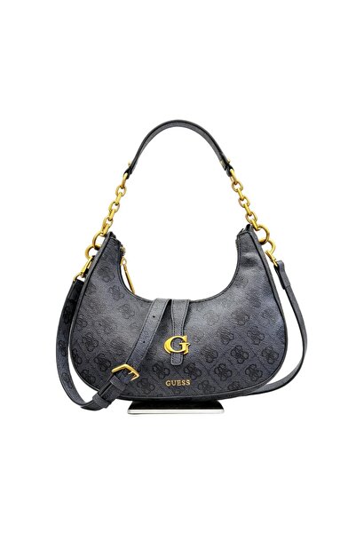 Guess حقيبة كتف نسائية جديدة مطبوع على شكل هلال، مقاس 27×6×21 سم