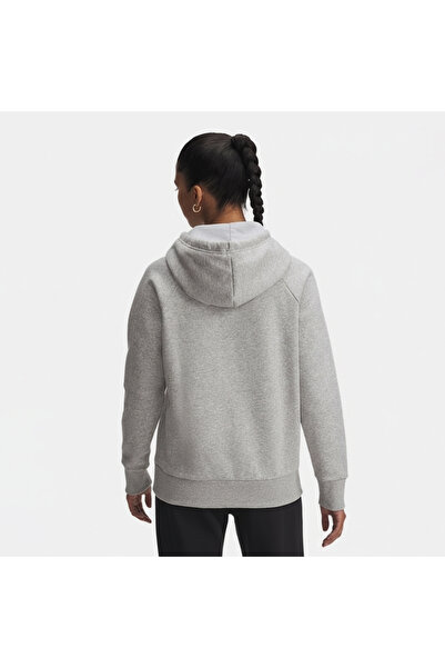 Under Armour Γυναικείο φούτερ Rival Fleece Shimmer Γκρι με κουκούλα