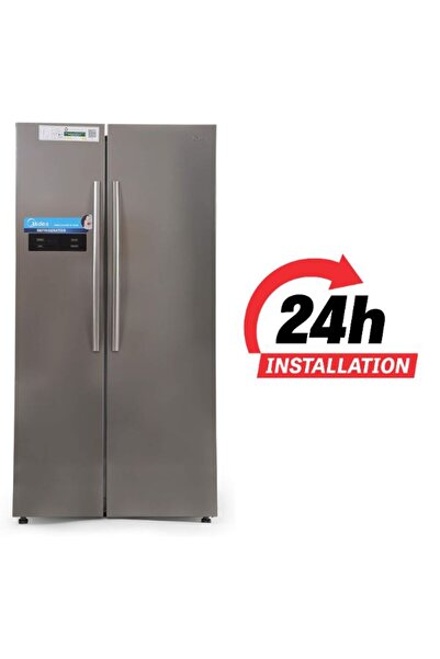 Midea 690L Gross Side By Side 2 Door Refrigerator HC689WENS | Frost Free Fridge Freezer