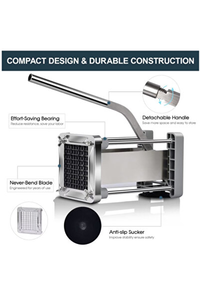 OEM Professional French Fry Cutter, Sopito, Stainless Steel, 9 mm Blade