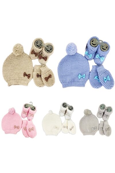 fezzstore Knitwear Baby Hat Gloves Tie-Dye Set of 3