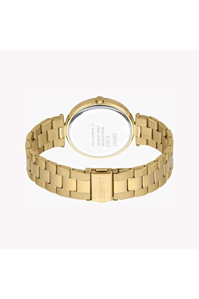 Esprit Women's Gold Stainless Steel Watch, Silver Dial | Es1l136m0015