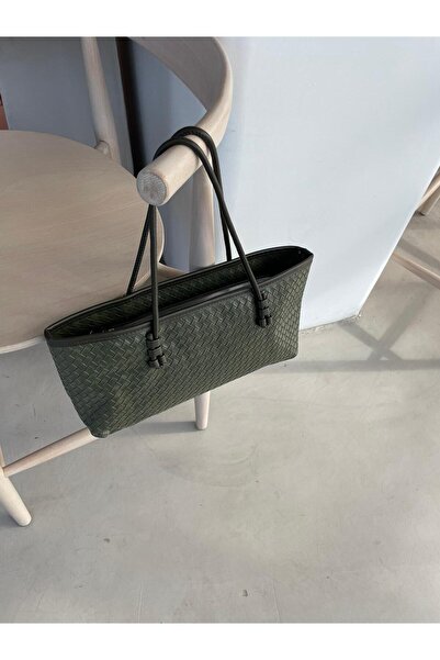 Senza Vedere Pita Baguette Bag with Knitted Detail