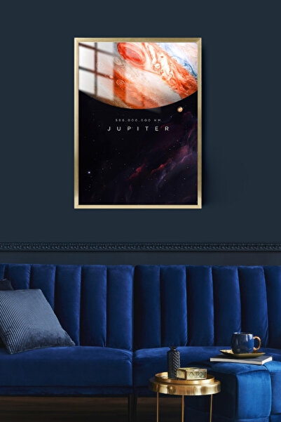 Jüpiter Gezegen Çerçeveli Metal Poster Tablo