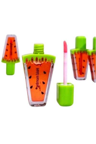 Hold morning ملمع شفاه لطيف على شكل بطيخة - لون شفاه يدوم طويلاً بتصميم فاكهة