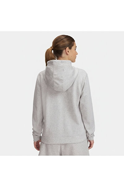 Under Armour Γυναικείο φούτερ Rival Terry σε γκρι χρώμα με κουκούλα