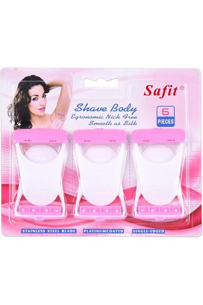 ABK POINT مجموعة من 6 شفرات حلاقة ماكس بودي لإزالة شعر الجسم للنساء، شفرات بي...