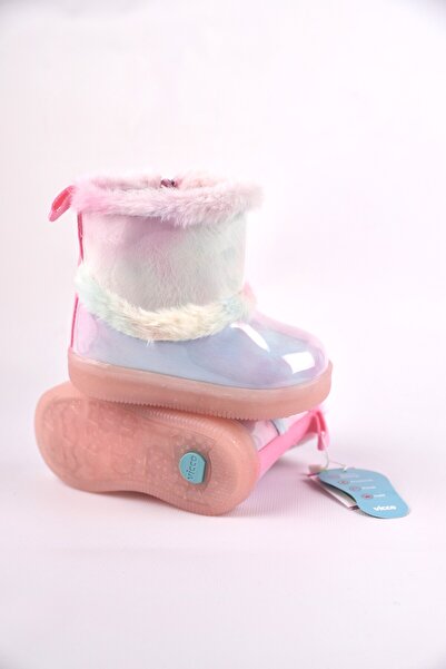 Vicco Peli Işıklı Kürklü Kız Çocuk Bot – Fermuarlı Anatomik Taban | 22-25 Numara