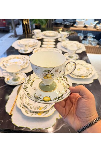 Mikasa Moor 31 Parça 6 Kişilik Lemoon Porselen Kahvaltı Takımı