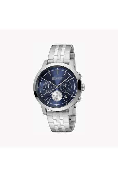Esprit Men's Silver Stainless Steel Watch, Blue Dial | Es1g200m0025